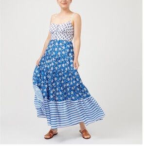 NOT FOR SALE J Crew Button-front maxi dress in mixed block prints 14